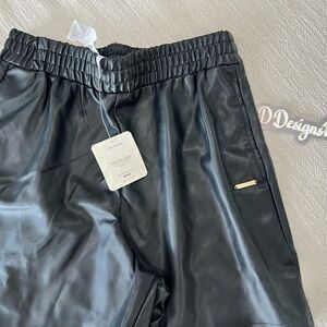Fabletics Vegan Leather Shorts in Black